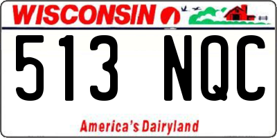 WI license plate 513NQC