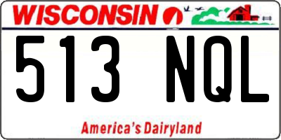 WI license plate 513NQL