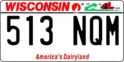 WI license plate 513NQM