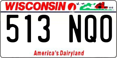 WI license plate 513NQO