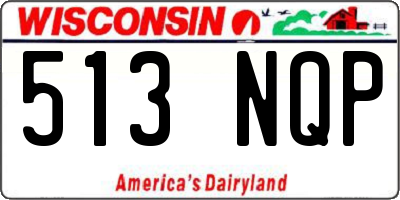 WI license plate 513NQP