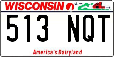 WI license plate 513NQT