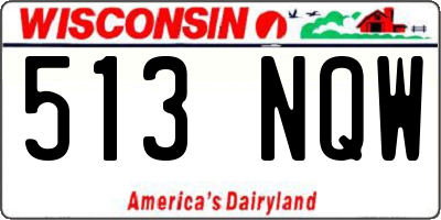 WI license plate 513NQW
