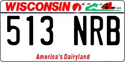 WI license plate 513NRB