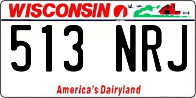 WI license plate 513NRJ