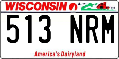 WI license plate 513NRM