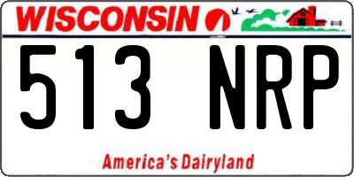 WI license plate 513NRP