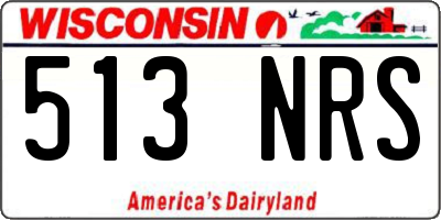 WI license plate 513NRS