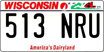 WI license plate 513NRU