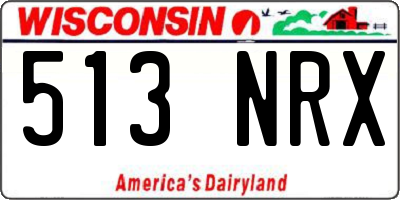 WI license plate 513NRX