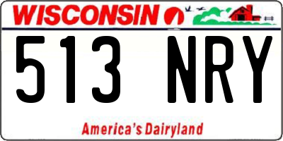 WI license plate 513NRY