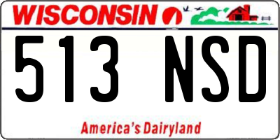WI license plate 513NSD