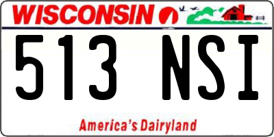 WI license plate 513NSI