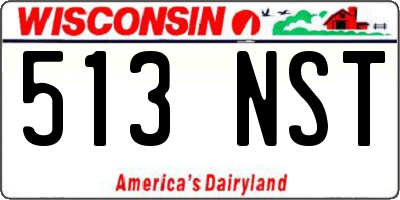 WI license plate 513NST