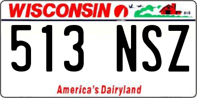 WI license plate 513NSZ