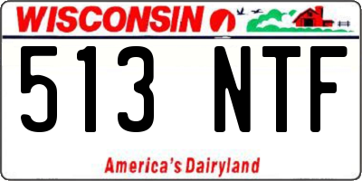 WI license plate 513NTF
