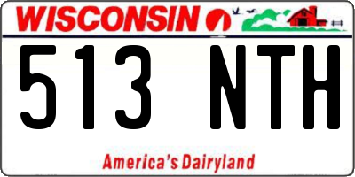 WI license plate 513NTH
