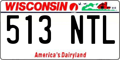 WI license plate 513NTL