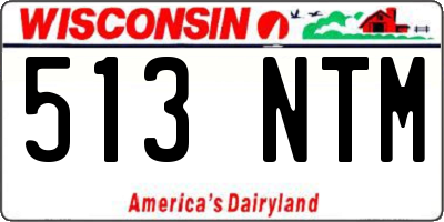 WI license plate 513NTM