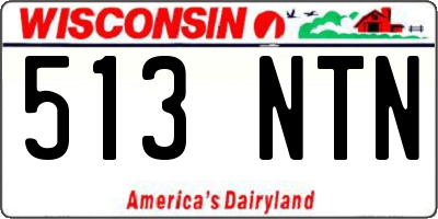WI license plate 513NTN