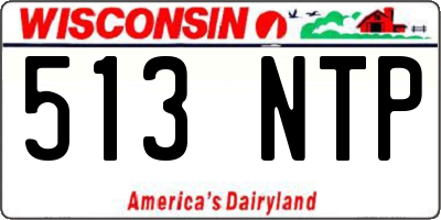 WI license plate 513NTP