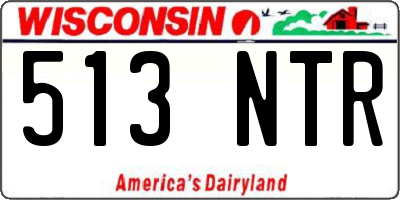 WI license plate 513NTR