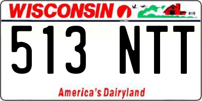 WI license plate 513NTT