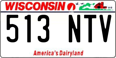 WI license plate 513NTV