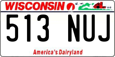 WI license plate 513NUJ