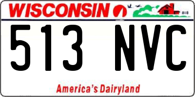 WI license plate 513NVC