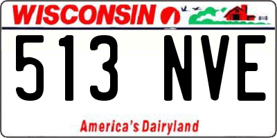 WI license plate 513NVE