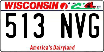 WI license plate 513NVG