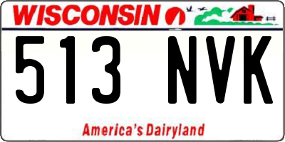 WI license plate 513NVK