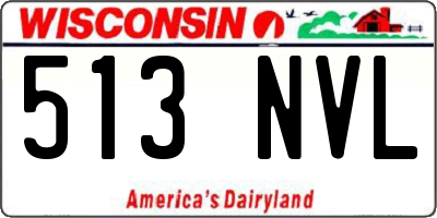 WI license plate 513NVL