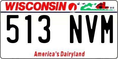 WI license plate 513NVM
