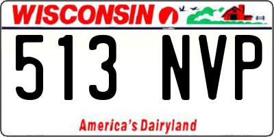 WI license plate 513NVP