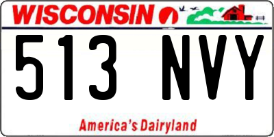 WI license plate 513NVY