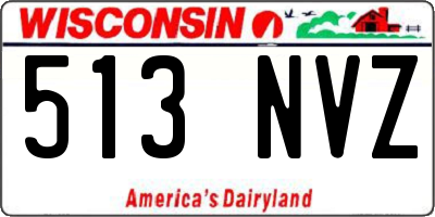 WI license plate 513NVZ