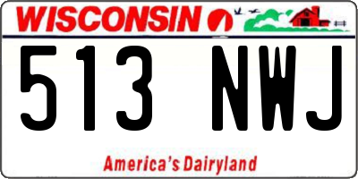 WI license plate 513NWJ