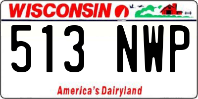 WI license plate 513NWP