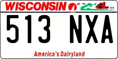 WI license plate 513NXA