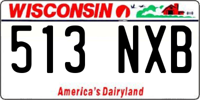 WI license plate 513NXB