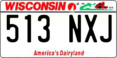 WI license plate 513NXJ