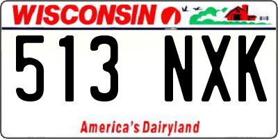 WI license plate 513NXK
