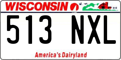 WI license plate 513NXL
