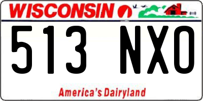 WI license plate 513NXO