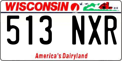 WI license plate 513NXR