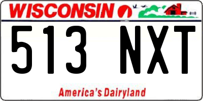 WI license plate 513NXT