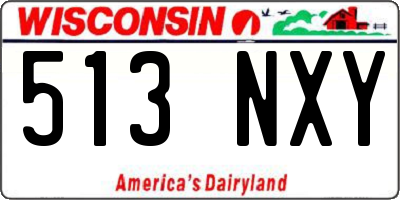 WI license plate 513NXY