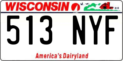 WI license plate 513NYF